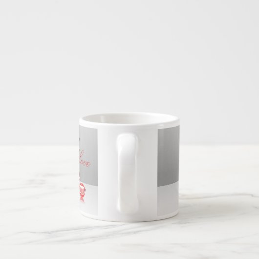 Live Lach Grote Mond Leuke Espresso Mok (Achterkant)