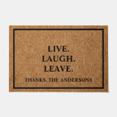 Live Lach Laat Custom Introvert Grappige Deurmat (Voorkant)