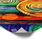 Live Lach Leer Leuk Kleurrijk Populair Klaslokaal Poster (Hoek)