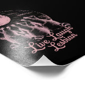 Live Lach Lesbische Raccoon Lesbische LGBTQ Pride Foto Afdruk (Hoek)