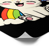 Live Lach Lesbische Vlag Rainbow Kat Pride Maand K Poster (Hoek)