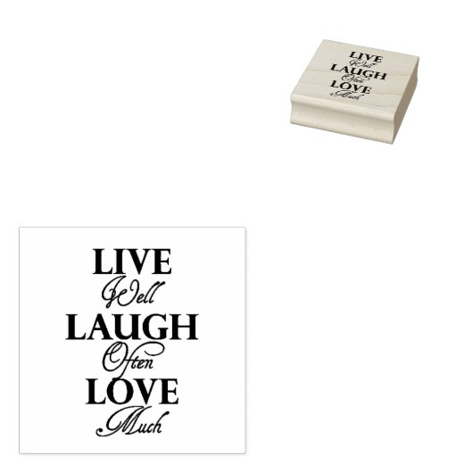 Live Lach Liefde Citaat Rubberstempel (Gestempeld)