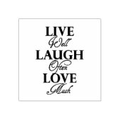 Live Lach Liefde Citaat Rubberstempel (Afrduk)