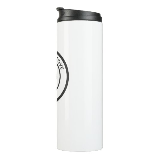 Live Lach Liefde Deze Grappige Wasbeer Thermosbeker (Geroteerd rechts)