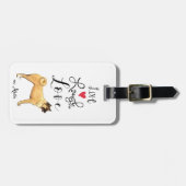 Live Lach Liefde Een Akita Bagagelabel (Voorkant horizontaal)