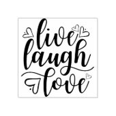 Live Lach Liefde Hart Doodle Rubber Stamp Rubberstempel (Afrduk)