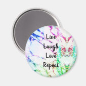 Live Lach Liefde Herhaal Keuken Koelkast Magneet (Voorkant / Achterkant)