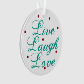 Live Lach Liefde Ornament met stippen (voorkant)