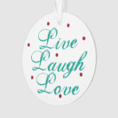 Live Lach Liefde Ornament met stippen (voorkant)