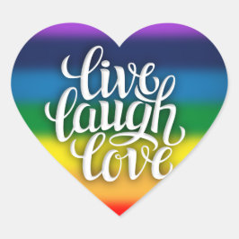 Live Lach Liefde Regenboog Sticker
