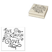 Live Lach Liefde Rubber Art Stamp Rubberstempel (Gestempeld)