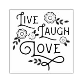 Live Lach Liefde Rubber Art Stamp Rubberstempel (Afrduk)