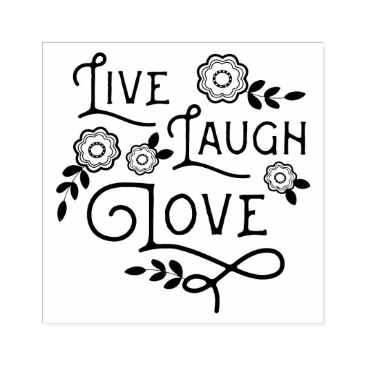 Live Lach Liefde Rubber Art Stamp Rubberstempel (Afrduk)