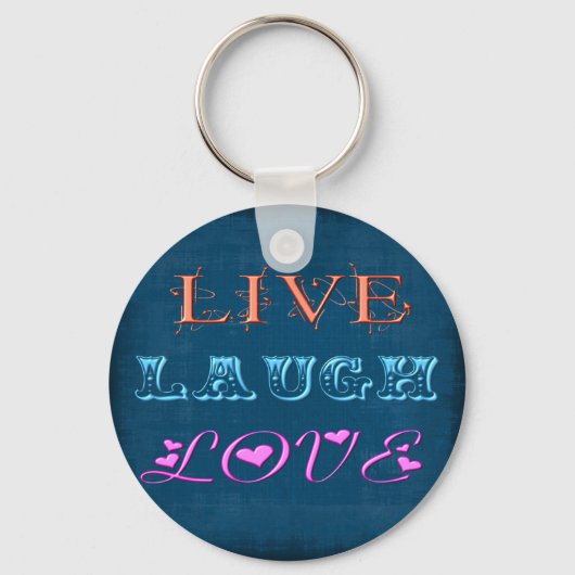 Live Lach Liefde Sleutelhanger (Voorkant)