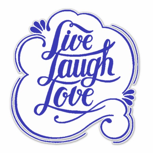 LIve lach liefde  Sticker (Voorkant)