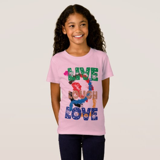 Live Lach liefde T-shirt (Voorkant volledig)
