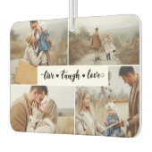 Live Lach Liefde Wit Zwart Fotocollage Luchtverfrisser (Links)