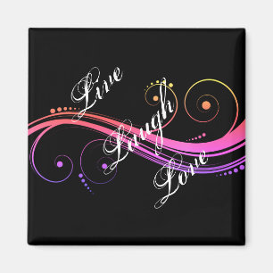 Live Lach Liefde Zwarte Magneet