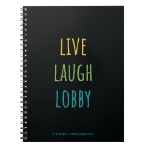 Live Lach Lobby Notitieboek - cartoon schrijven