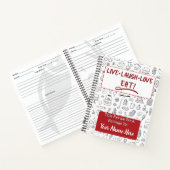 Live Lach Love EAT! Receptenboek, gepersonaliseerd Notitieboek (Binnen)