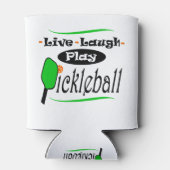 Live Lach Speel Pickleball Pickle bal Spelers Gif Blikjeskoeler (Achterkant)