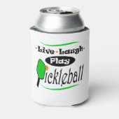 Live Lach Speel Pickleball Pickle bal Spelers Gif Blikjeskoeler (Blikje Achterkant)