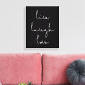 Live lachen liefde canva afdrukken (Insitu (Woonkamer))