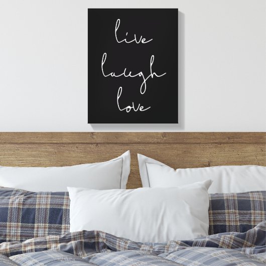 Live lachen liefde canva afdrukken (Insitu (Slaapkamer))