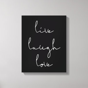 Live lachen liefde canva afdrukken