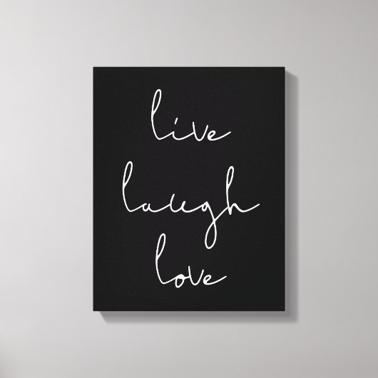 Live lachen liefde canva afdrukken (Voorkant)