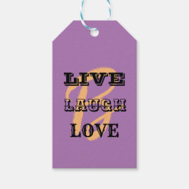 LIVE LACHEN LIEFDE EERSTE PAARSE MODERN CADEAULABEL