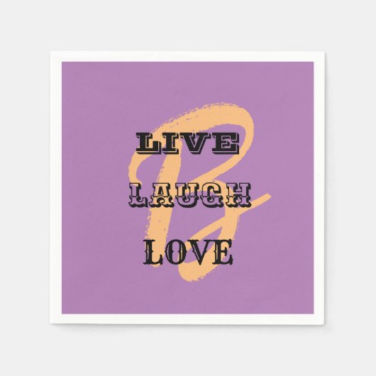 LIVE LACHEN LIEFDE EERSTE PAARSE MODERN PAPIER SERVET (Voorkant)