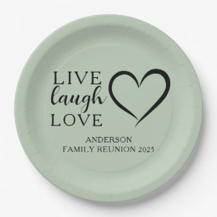 Live Lachen Liefde Naam Gevestigde Familie Reünie Papieren Bordje