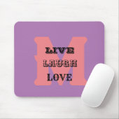 LIVE LACHEN LIEFDE NAAM PAARSE MODERN FUN Mousepad Muismat (Met muis)