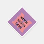 LIVE LACHEN LIEFDE NAAM PAARSE MODERN PAPIER SERVET (Hoek)