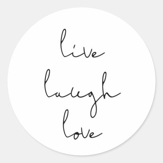 Live lachen liefde sticker (Voorkant)