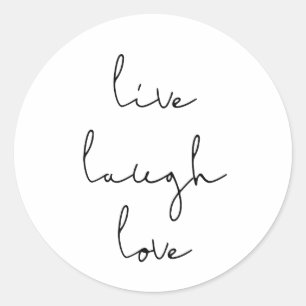 Live lachen liefde sticker