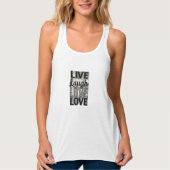 Live / Lachen / Liefde Tanktop (Voorkant)