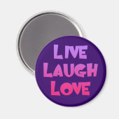LIVE LACHEN LIEFDE Tshirts, geschenken Magneet (Voorkant / Achterkant)