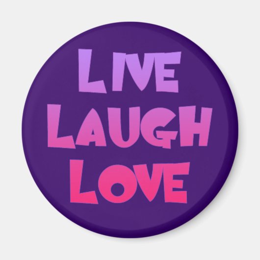 LIVE LACHEN LIEFDE Tshirts, geschenken Magneet (Voorkant)