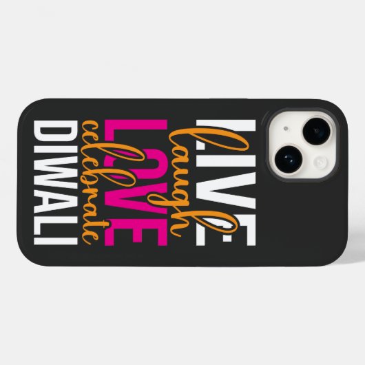 Live lachen liefde vieren Diwali Case-Mate iPhone Case (Achterkant (horizontaal))