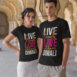 Live lachen liefde vieren Diwali T-shirt