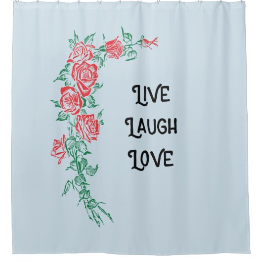 Live lachen met douchegordijn (Voorkant)