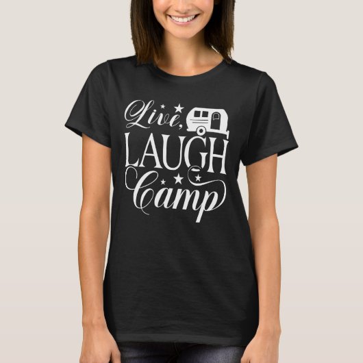 Live Lachkamp Camping T-shirt (Voorkant)