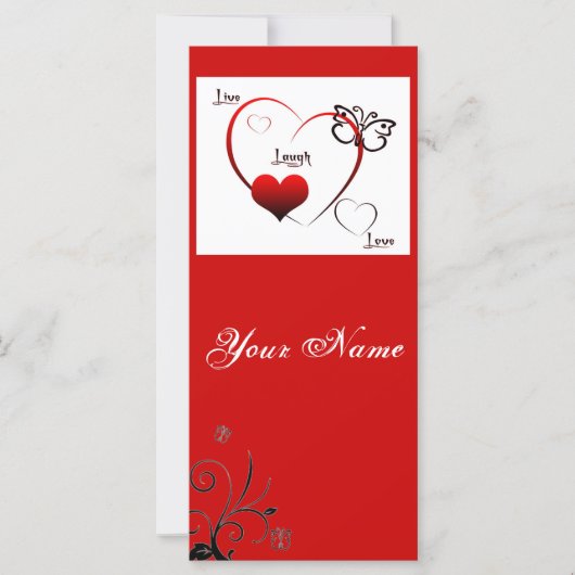 Live, lacht, Bladwijzer van liefde (Voorkant)