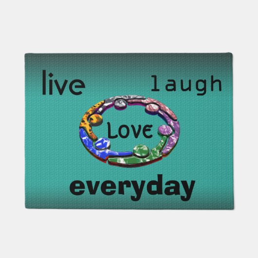 live-lacht deurmat (Voorkant)