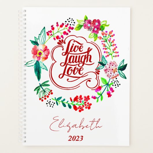 Live lacht liefhebber gepersonaliseerde planner (Voorkant)