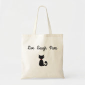 live lacht purper tote bag