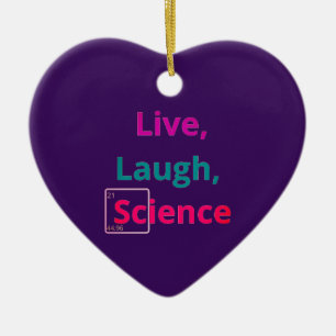 Live lacht voor natuurkunde keramisch ornament