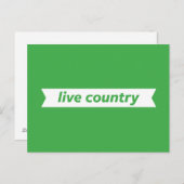Live Land Briefkaart (Voorkant / Achterkant)